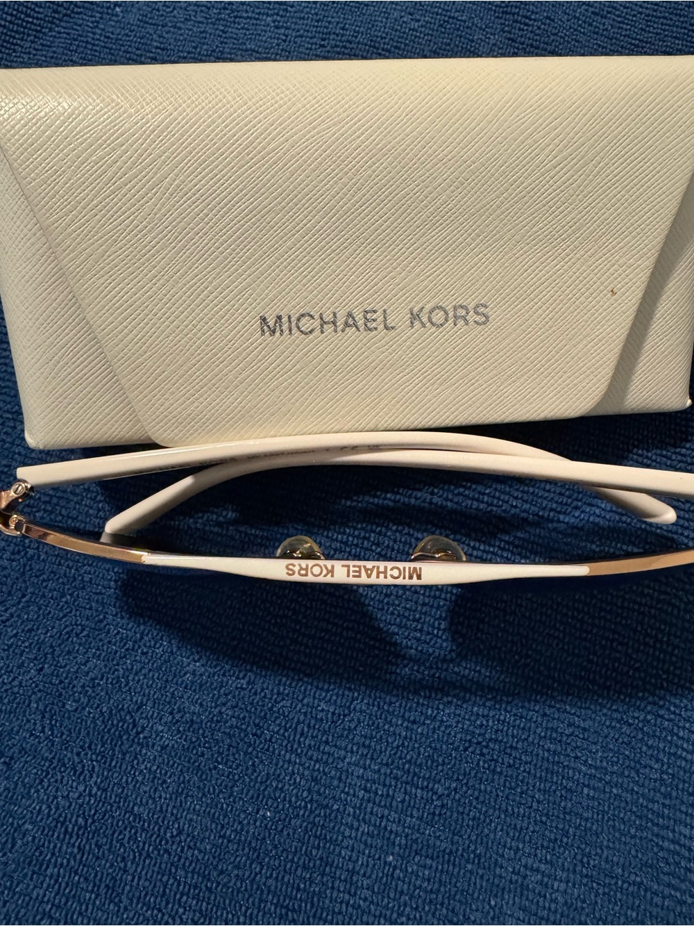 Michael Kors Ladies Blue Lens Aviator Sunglasses - Picture 2 of 6